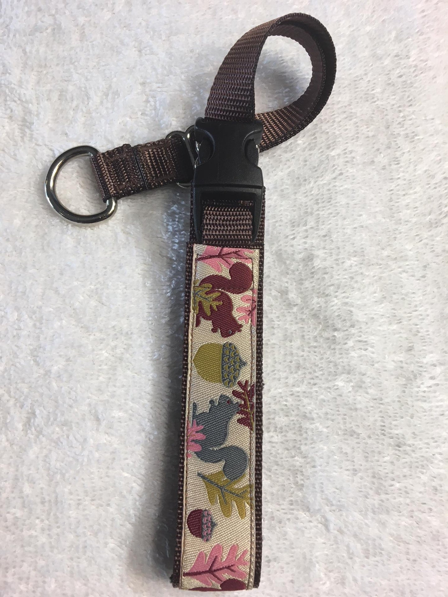 Secret Powers Micro 1" Training Collar - Squirrels and Nutz on Brown
